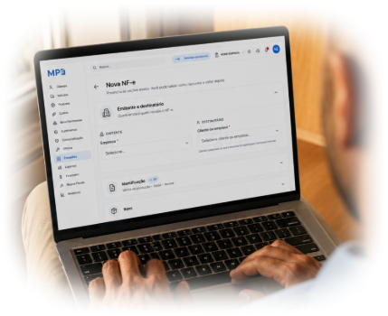 Emissão fiscal sendo realizada pelo Meu Portal Fiscal